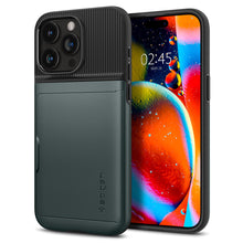 Заредете изображение във визуализатора на галерията – Spigen Slim Armor CS, abyss green - iPhone 15 Pro
