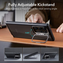 Заредете изображение във визуализатора на галерията – ESR SHOCK ARMOR KICKSTAND GALAXY S23 ULTRA CLEAR/BLACK
