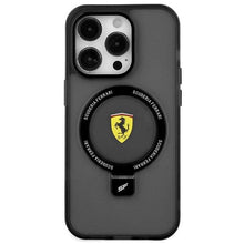 Заредете изображение във визуализатора на галерията – Ferrari FEHMP15LUSCAK iPhone 15 Pro 6.1" black/black hardcase Ring Stand 2023 Collection MagSafe
