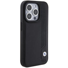 Заредете изображение във визуализатора на галерията – BMW Leather Blue Dots case for iPhone 15 Pro - black

