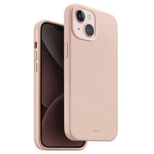 Заредете изображение във визуализатора на галерията – Uniq Lino Hue Magclick Charging case for iPhone 15 - pink

