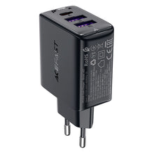 Заредете изображение във визуализатора на галерията – Acefast A57 PD 35W GaN charger 2 x USB-A + USB-C with 3 ports - black
