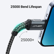 Заредете изображение във визуализатора на галерията – Acefast cable usb a a to lightning 8-pin mfi 2,4a aluminum alloy c1-02 1,2 m deep space gray
