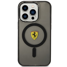 Заредете изображение във визуализатора на галерията – Original FERRARI hardcase Translucent Magsafe FEHMP14LURKK for Iphone 14 Pro Black
