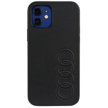 Заредете изображение във визуализатора на галерията – Audi Synthetic Leather iPhone 12/12 Pro 6.1" black/black hardcase AU-TPUPCIP12P-TT/D1-BK

