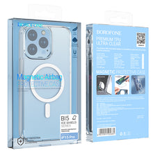 Заредете изображение във визуализатора на галерията – Borofone Case BI5 Ice Shield Magnetic Iphone 15 Pro transparent
