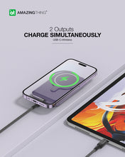 Заредете изображение във визуализатора на галерията – Amazing Thing Power bank Thunder Pro Stand 5000mAh TPM5KSPU - Type C - magnetic with induction charger purple
