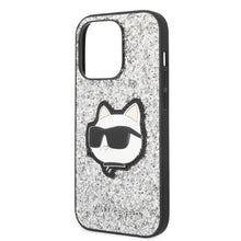Заредете изображение във визуализатора на галерията – Karl Lagerfeld KLHCP14LG2CPS iPhone 14 Pro 6.1" silver/silver hardcase Glitter Choupette Patch
