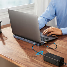 Заредете изображение във визуализатора на галерията – Baseus EliteJoy Gen2 11-Port Type-C HUB Adapter Dark gray（Type-C to HDMI*1+USB3.0*3+PD*1+VGA*1+SD/TF*1+RJ45*1+Type-C Data*1+3.5mm*1）

