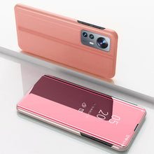 Заредете изображение във визуализатора на галерията – Clear View Case cover for Xiaomi 12 Lite cover with a flap pink
