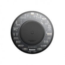 Заредете изображение във визуализатора на галерията – Baseus BS-W530 15W induction charger + USB C cable - USB C 24W 1m - black
