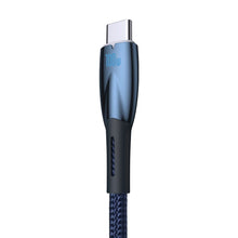 Заредете изображение във визуализатора на галерията – BASEUS cable USB A to Type C Power Delivery 100W Glimmer Series CADH000403 1m blue
