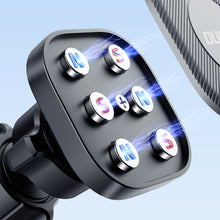 Заредете изображение във визуализатора на галерията – Aluminum alloy + silicon magnetic car mount phone holder Black
