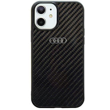 Заредете изображение във визуализатора на галерията – Audi Carbon Fiber iPhone 11 / Xr 6.1" black/black hardcase AU-TPUPCIP11-R8/D2-BK
