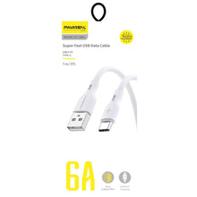 Заредете изображение във визуализатора на галерията – PAVAREAL cable USB to Type C 6A PA-DC186C 1 m. white
