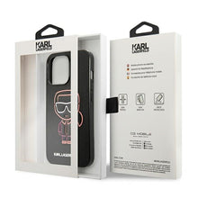 Заредете изображение във визуализатора на галерията – Original faceplate case KARL LAGERFELD KLHCP13LTUOK for iPhone 13 PRO (Multipink IK / black)
