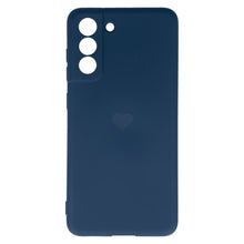 Заредете изображение във визуализатора на галерията – Vennus Silicone Heart Case for Samsung Galaxy S21 FE design 1 navy
