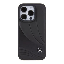 Заредете изображение във визуализатора на галерията – Mercedes Leather Wave Pattern case for iPhone 15 Pro - black
