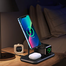 Заредете изображение във визуализатора на галерията – Choetech MFM MFi charger/inductive charging station 3in1 iPhone 12/13/14, AirPods Pro, Apple Watch gray (T589-F)
