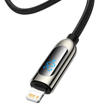 Заредете изображение във визуализатора на галерията – Baseus Cable Display - Type C to Lightning - PD 20W 2A 1 metre (CATLSK-01) black
