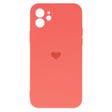 Заредете изображение във визуализатора на галерията – Vennus Silicone Heart Case for Iphone 11 design 1 coral
