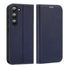 Заредете изображение във визуализатора на галерията – Dux Ducis Skin X2 case Samsung Galaxy S23 flip case wallet stand blue
