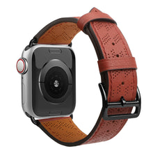 Заредете изображение във визуализатора на галерията – Strap Leather Leather strap for Apple Watch SE, 8, 7, 6, 5, 4, 3, 2, 1 (41, 40, 38 mm) band bracelet red
