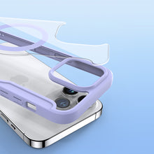 Заредете изображение във визуализатора на галерията – iPhone 15 Pro Magnetic MagSafe Flip Case Dux Ducis Skin X Pro - Purple
