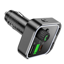 Заредете изображение във визуализатора на галерията – Borofone Transmitter FM BC53 Highway MP3, Bluetooth - 2xUSB + Type C - QC 3.0 18W PD 20W black
