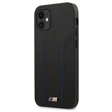 Заредете изображение във визуализатора на галерията – Etui BMW BMHCP12SDLBK iPhone 12 mini 5,4" czarny/black hardcase M Collection Blue Lines
