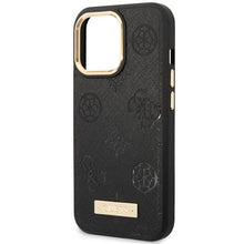 Заредете изображение във визуализатора на галерията – Guess GUHMP14XSAPSTK iPhone 14 Pro Max 6.7" black/black hardcase Peony Logo Plate MagSafe
