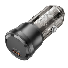 Заредете изображение във визуализатора на галерията – Borofone Car charger BZ24 Clever - Type C - QC 3.0 PD 20W black
