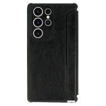 Заредете изображение във визуализатора на галерията – Razor Leather Book Case for Samsung Galaxy S23 Ultra black
