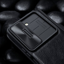Заредете изображение във визуализатора на галерията – Nillkin Qin Leather Pro Samsung Galaxy Z Fold 5 Leather Flip Case with Camera Cover - Black
