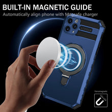 Заредете изображение във визуализатора на галерията – Tel Protect Armor Magsafe Metal Ring Case for Iphone 11 Pro Max blue
