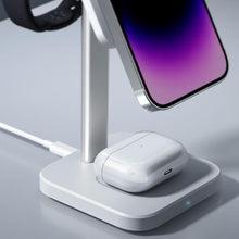 Заредете изображение във визуализатора на галерията – ESR HALOLOCK 3IN1 Watch MAGNETIC MAGSAFE WIRELESS CHARGER WHITE
