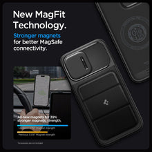 Заредете изображение във визуализатора на галерията – Spigen OPTIK ARMOR MAG MAGSAFE IPHONE 15 PRO MAX BLACK
