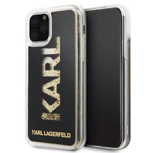 Заредете изображение във визуализатора на галерията – Karl Lagerfeld KLHCN58KAGBK iPhone 11 Pro czarny/black Karl logo Glitter
