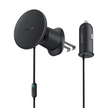 Заредете изображение във визуализатора на галерията – MagSafe 15W USB C 25W Baseus CW01 inductive car charger - black
