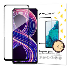 Заредете изображение във визуализатора на галерията – Wozinsky Tempered Glass Full Glue Super Tough Screen Protector Full Coveraged with Frame Case Friendly for Realme 8 5G / V13 5G black
