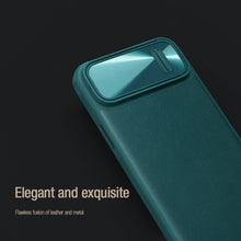 Заредете изображение във визуализатора на галерията – Nillkin CamShield S Leather Magnetic Case for Iphone 14/13 green
