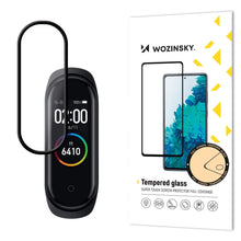 Заредете изображение във визуализатора на галерията – Wozinsky Full Glue Screen Protector Film Full Coveraged with Frame Case Friendly for Xiaomi Mi Band 6 / Mi Band 5 black
