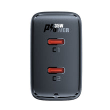 Заредете изображение във визуализатора на галерията – Fast charger GaN 35W PD 2x USB C Acefast A49 - black
