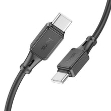 Заредете изображение във визуализатора на галерията – HOCO cable Type C to Type C Power Delivery 60W Assistant X101 black (30pcs/box)
