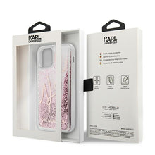 Заредете изображение във визуализатора на галерията – Karl Lagerfeld KLHCP12LTRKSRG iPhone 12 Pro Max 6,7" różowo-złoty/rose gold Glitter Signature
