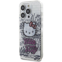Заредете изображение във визуализатора на галерията – Original Case HELLO KITTY hardcase IML Kitty On Bricks Graffiti HKHCP15XHDGPHT for Iphone 15 Pro Max white
