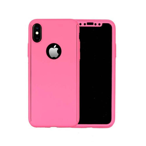 360 калъф с гръб - iPhone x / xs розов - TopMag