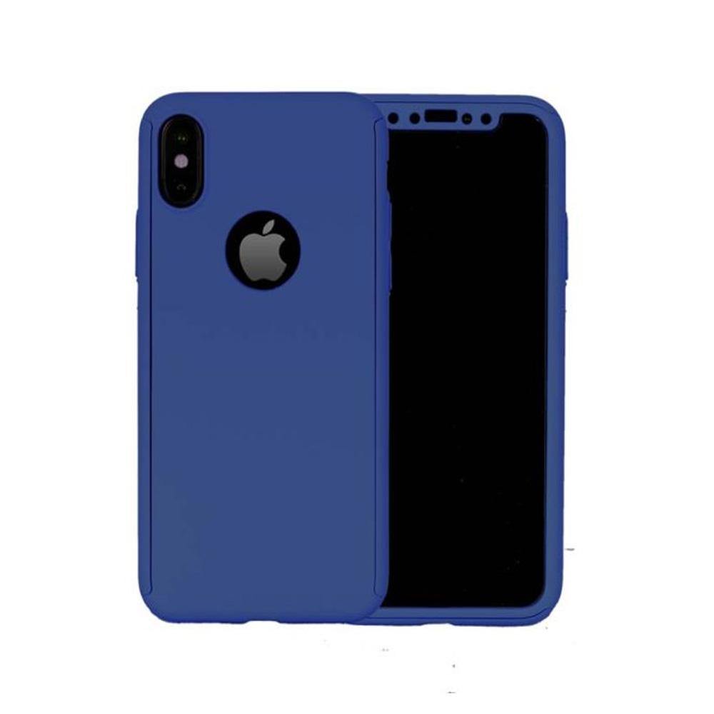 360 калъф с гръб - iPhone x / xs син - TopMag