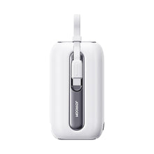 Заредете изображение във визуализатора на галерията – Joyroom powerbank 10000mAh Colorful Series 22.5W with 2 built-in USB C and Lightning cables white (JR-L012)
