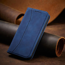 Заредете изображение във визуализатора на галерията – Magnet Fancy Case case for iPhone 14 flip cover wallet stand blue
